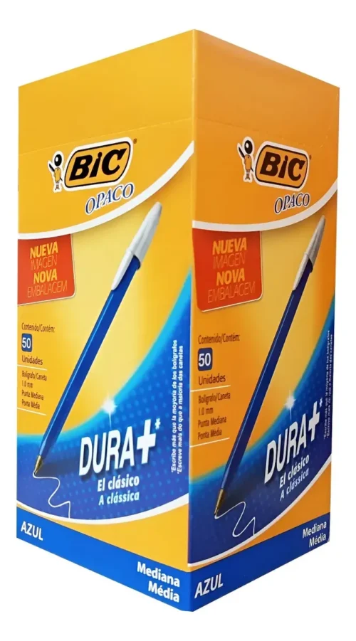 Lapicera azul "BIC" trazo grueso